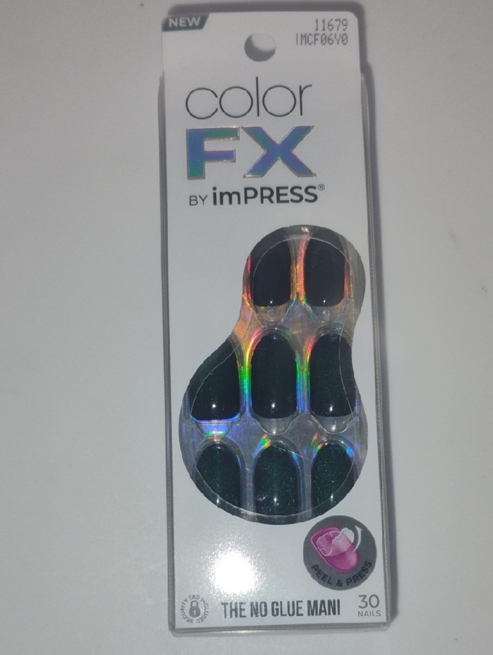 imPRESS Color FX Black Sparkle Press-On Nails